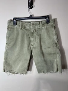 Madewell 9" Chino Shorts Herren 31 grün roher Saum Linie adrette Sommer Taschen - Bild 1 von 13