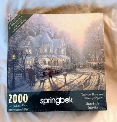 Springbok Thomas Kinkade Deer Creek Cottage  2000 Pieces Puzzle Factory Sealed - Image 1 of 4