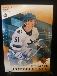 24-25 ULTIMATE INTRODUCTIONS COPPER AUTO - COLLIN GRAF #UI-GR SAN JOSE SHARKS - Picture 1 of 1