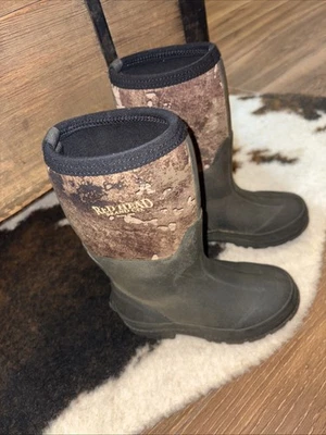 Botas de goma impermeables para niños pelirrojas camufladas al aire libre utilitarias juveniles talla 1 Foto 1 de 4