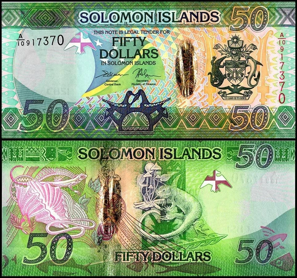 Solomon Islands 50 Dollars, 2017 ND, P-35a.2, UNC - Image 1 of 1