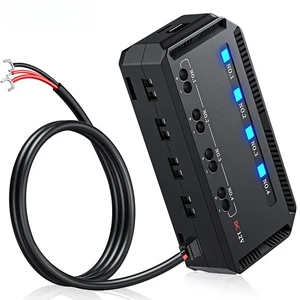 Motorcycle Fuse Box Universal Automotive Fuse Block with 4 Circuits Low Profile - Picture 1 of 15