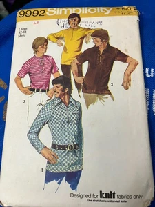 VTG Sewing Pattern simplicity #9992 MEN'S SET OF SHIRTS-SZLG-chest 42-44 cut,com - Picture 1 of 2