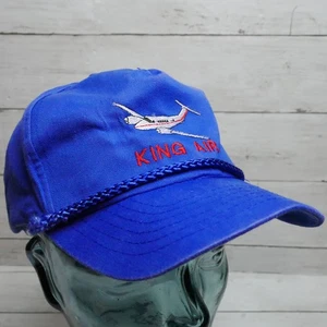 Vintage King Air Embroidered Logo Blue Trucker Hat Snapback Cap - Bild 1 von 9