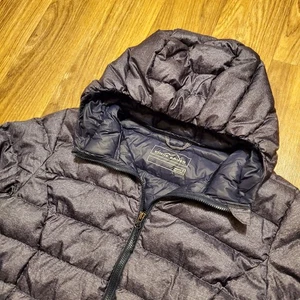 Eddie Bauer Down Jacket Women Small Purple EB650 Hooded Packable Lightweight - Picture 1 of 10