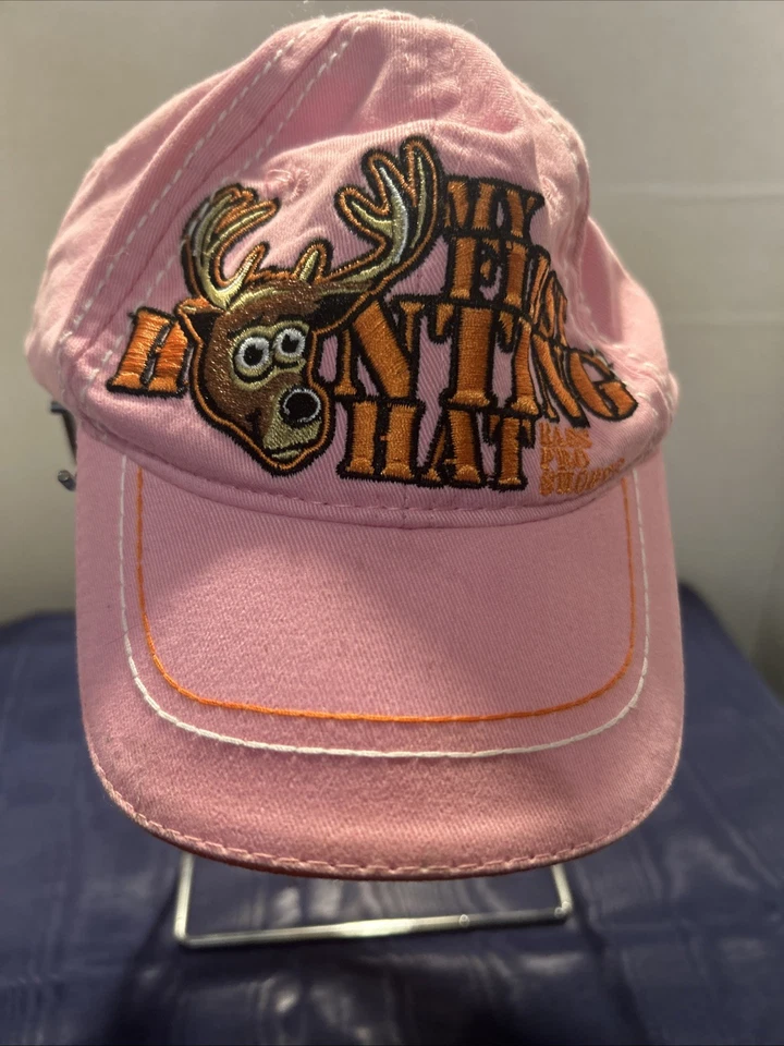 Gorra de béisbol Bass Pro Shops infantil “Mi primer sombrero de caza” con ciervo rosa, marrón y naranja Foto 1 de 4