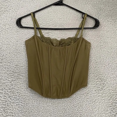 Out From Under Fairy Corset Top Womens Small Green Lace Bustier Urban Outfitters - Image 1 of 4