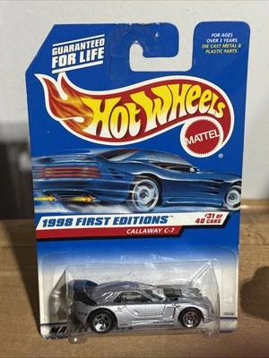 Hot Wheels 1998 primeras ediciones Callaway C-7 con faros pintados coleccionista #677 Foto 1 de 2