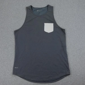 BYLT Lux Tank Top Mens XL Gray Shirt Pocket Stretch Performance Gym Sleeveless - Picture 1 of 5