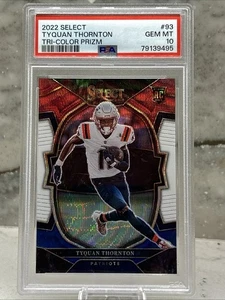 2022 Select #93 Tyquan Thornton RC Concourse Level Tri-Color Prizm PSA 10 POP 3 - Imagen 1 de 4