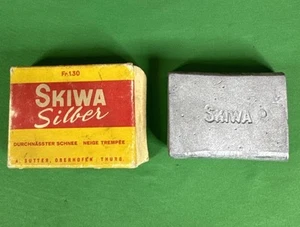 Vintage SKIWA Silver Ski Snowboard Wax - Picture 1 of 7