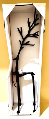 Renna natalizia Aldi 28" ceramica nera fienile dupe decorazione natalizia momenti felici - Immagine 1 di 4