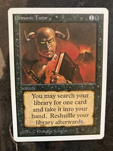 *** UNLIMITED Demonic Tutor *** NM Near Mint - Vintage Magic MtG - Picture 1 of 2