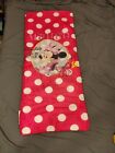 Girls Minnie Mouse Sleeping Bag Pink 45x20 Zip Up Polka Dots Smiles Are in style