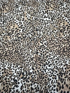 3.25 METRES GOOD QUALITY LEOPARD SCUBA CREPE STRETCH JERSEY DRESS FABRIC n4 - Picture 1 of 3