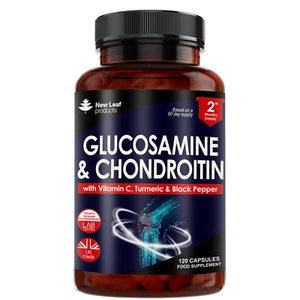 Glucosamine & Chondroitin + Vit C Turmeric & Black Pepper Joint Support 120 Caps - Picture 1 of 6