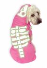 Rubie's Glow-in-The-Dark Skeleton Hoodie Pet Costume, Pink, Small