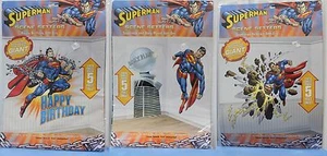 SUPERMAN SCENE SETTERS Wall Decorations Birthday Party Child Superhero Boys NEW - Picture 1 of 3