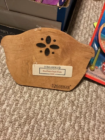 Longaberger Woodcrafts Bread Basket Wood Single Divider 50008 Sealed NEW Cover