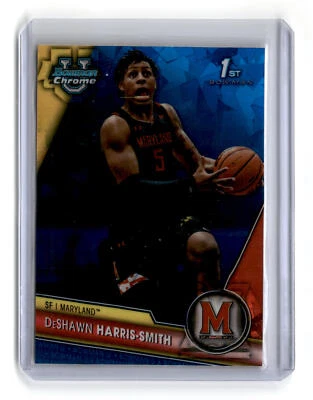 DeShawn Harris-Smith 2023-24 Bowman University Chrome #52 1st Sapphire Refractor - Image 1 of 2