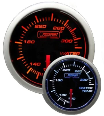 Water Temperature Gauge Electrical Amber & White 52mm (2 1/16") Inc. Sender - Image 1 of 3