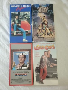 VHS 80's COMEDIES * BEVERLY HILLS COP * STRIPES * EUROPEAN VACATION * USED CARS - Picture 1 of 6