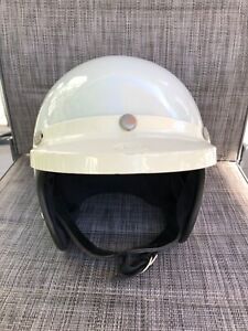 BELL RT HELMET R-T SIZE  7 3/8  MOTORCYCLE  Nice CONDITION WHITE 1978?