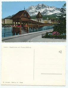 17704 - Luzern - Kapellbrücke und Pilatus - alte Ansichtskarte - Picture 1 of 1