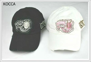 Damen Sommer Mütze Mütze Baumwolle mit Schirmmütze Kocca weiß rosa - Bild 1 von 35