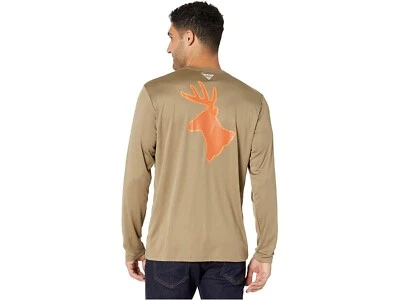 Camisa Columbia PHG Terminal Shot Gráfico L/S Ciervo Marrón con Ciervo Naranja Para Hombre S Foto 1 de 3