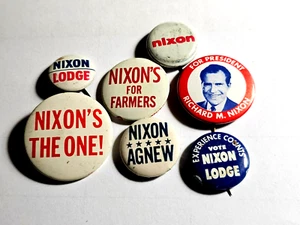 Botones, prendedores, alfileres políticos NIXON de colección (7) - Imagen 1 de 3