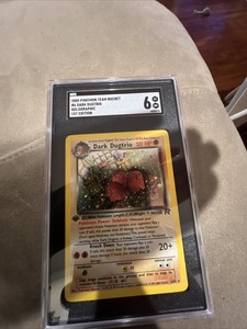 Pokemon 2000 Team Rocket Dark Dugtrio 6/82 (holo) 1st Edition SGC 6