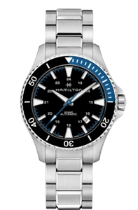 New Hamilton Khaki Navy Scuba Auto ST Steel Black Dial Men's Watch H82315131 - Picture 1 of 2