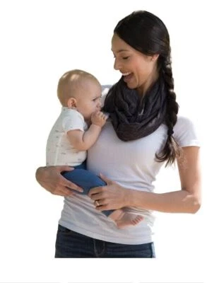 Boppy Teething Ring Infinity Scarf Heather Black/Gray One Size - Image 1 of 4