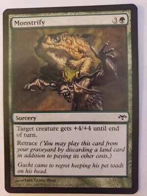 MTG Magic The Gathering Card Monstrify Sorcery Green Eventide 2008 - Image 1 of 2