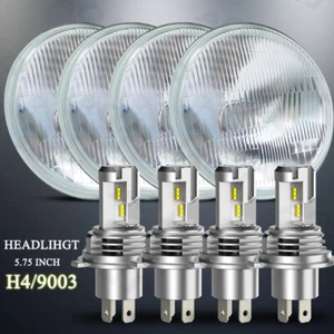 4Pcs For 72-74 Datsun 620 Pickup 5 3/4" 5.75" INCH LED Headlights HI/LO Beam - Picture 1 of 20