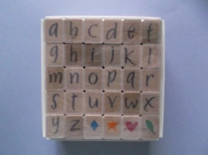 HERO ARTS RUBBER STAMPS BRUSHSTROKES LOWERCASE LETTERS NEW RETIRED LAST ONE - Picture 1 of 1