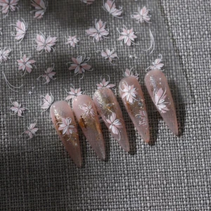 Adesivi Unghie 5D Fiori Goffrati Farfalla Donna Dolce Chic Lucido Nail Art_cn - Foto 1 di 10