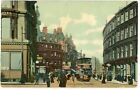 View Of People And Double-decker Tram, Charing Cross Glasgow,  Scotland Postcard