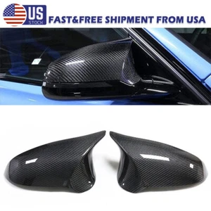 Real 2PCS Carbon Fiber Mirror Covers Caps For BMW F87 M2 M2C F80 M3 F82 F83 M4 M - Picture 1 of 13