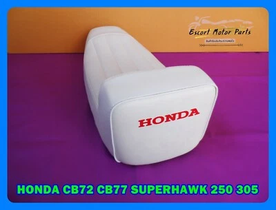 For Fit  Honda Superhawk 250 305 CB72 CB77 White Seat Complete  **es584** - Image 1 of 4