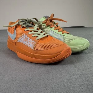Size 7Y (GS) - Nike Ja 1 Low Mismatched Orange Green Silver - Picture 1 of 8