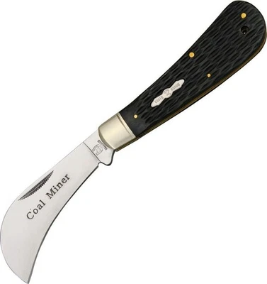 Cuchillo Plegable Rough Ryder Hoja de Carey de Acero Inoxidable Mango de Hueso Planificado Foto 1 de 2