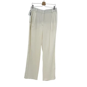 Nuevo con etiquetas Aritzia Babaton 1-01 Giselle Niño Pantalón Vestido Pantalones Blanco Crema Talla 12 - Imagen 1 de 14