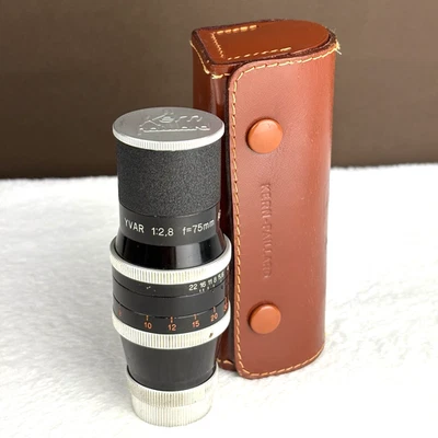 Vtg Kern-Paillard YVAR 1:2.8 f=75mm f/2.8 AR C-Mount Bolex Cine Lens w/ Case! - Image 1 of 4