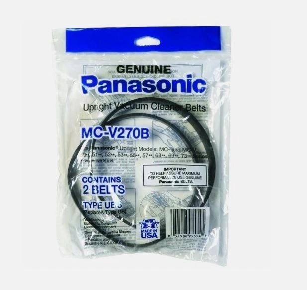 Panasonic MC-V270B Type UB-8 Replacement Upright Vacuum Cleaner Belt, 2-Pack - image 1 of 1