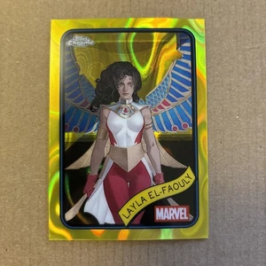 2025 Topps Chrome Marvel Layla El Faouly #10 Yellow Lava Refractor - Bild 1 von 2