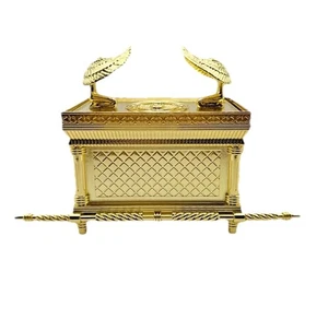 Réplica Arca de la Alianza enchapada en oro pequeño regalo cristiano - Imagen 1 de 6