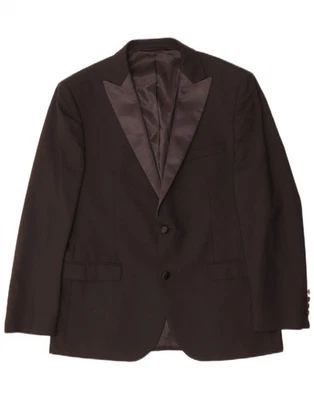 DKNY Mens Slim Fit 2 Button Blazer Jacket EU 52 XL Black Wool BG03 - Image 1 of 3