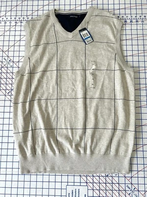 Chaleco Suéter Nautica Nuevo con Etiquetas Para Hombre Cuello en V Talla XL Foto 1 de 4